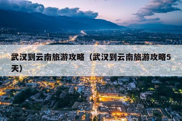 武汉到云南旅游攻略（武汉到云南旅游攻略5天）