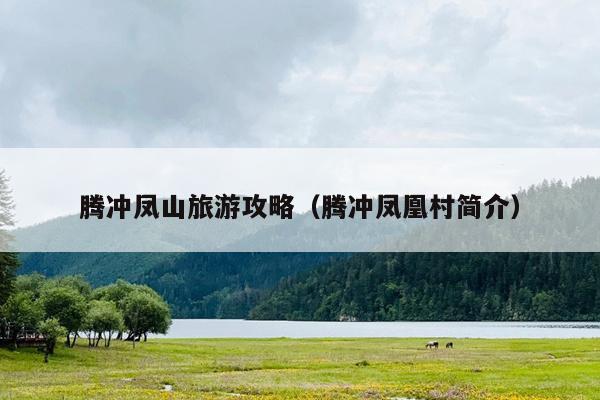 腾冲凤山旅游攻略（腾冲凤凰村简介）