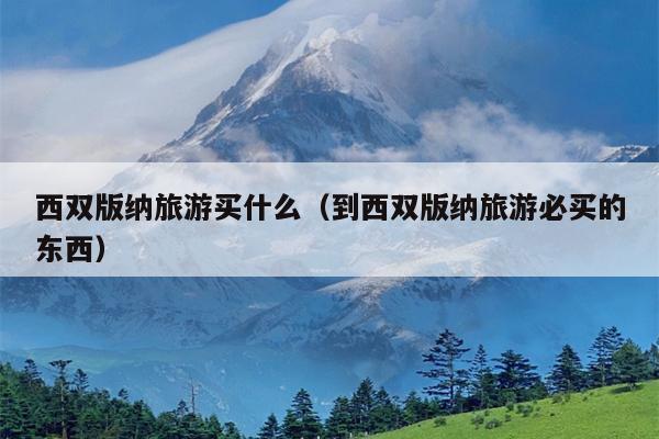 西双版纳旅游买什么（到西双版纳旅游必买的东西）
