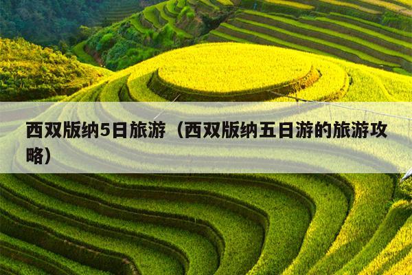 西双版纳5日旅游（西双版纳五日游的旅游攻略）
