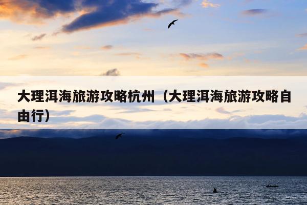 大理洱海旅游攻略杭州（大理洱海旅游攻略自由行）