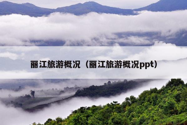 丽江旅游概况（丽江旅游概况ppt）