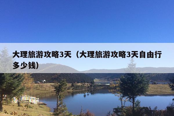 大理旅游攻略3天（大理旅游攻略3天自由行多少钱）