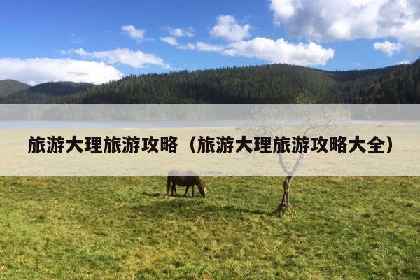 旅游大理旅游攻略（旅游大理旅游攻略大全）
