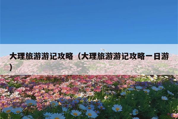 大理旅游游记攻略（大理旅游游记攻略一日游）