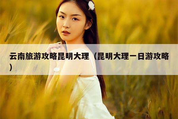 云南旅游攻略昆明大理（昆明大理一日游攻略）